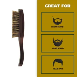 Handled Boar Bristle Beard Brush -Wahl Usa Store 03347 beard brush.pt05