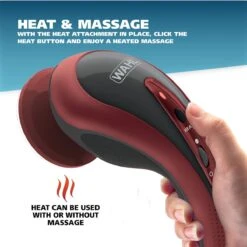 Deluxe Heat Therapy Corded Rotary Vibratory Massager -Wahl Usa Store 04344 heated massager.pt05
