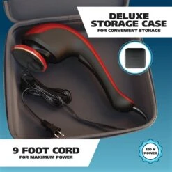 Deluxe Heat Therapy Corded Rotary Vibratory Massager -Wahl Usa Store 04344 heated massager.pt07