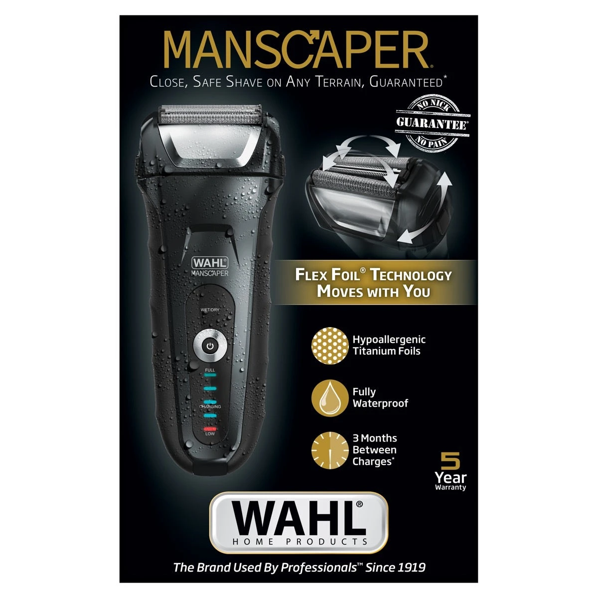 Manscaper Lithium-Ion Cordless Rechargable Foil Shaver 10 Manscaper Lithium-Ion Cordless Rechargable Foil Shaver - Image 10