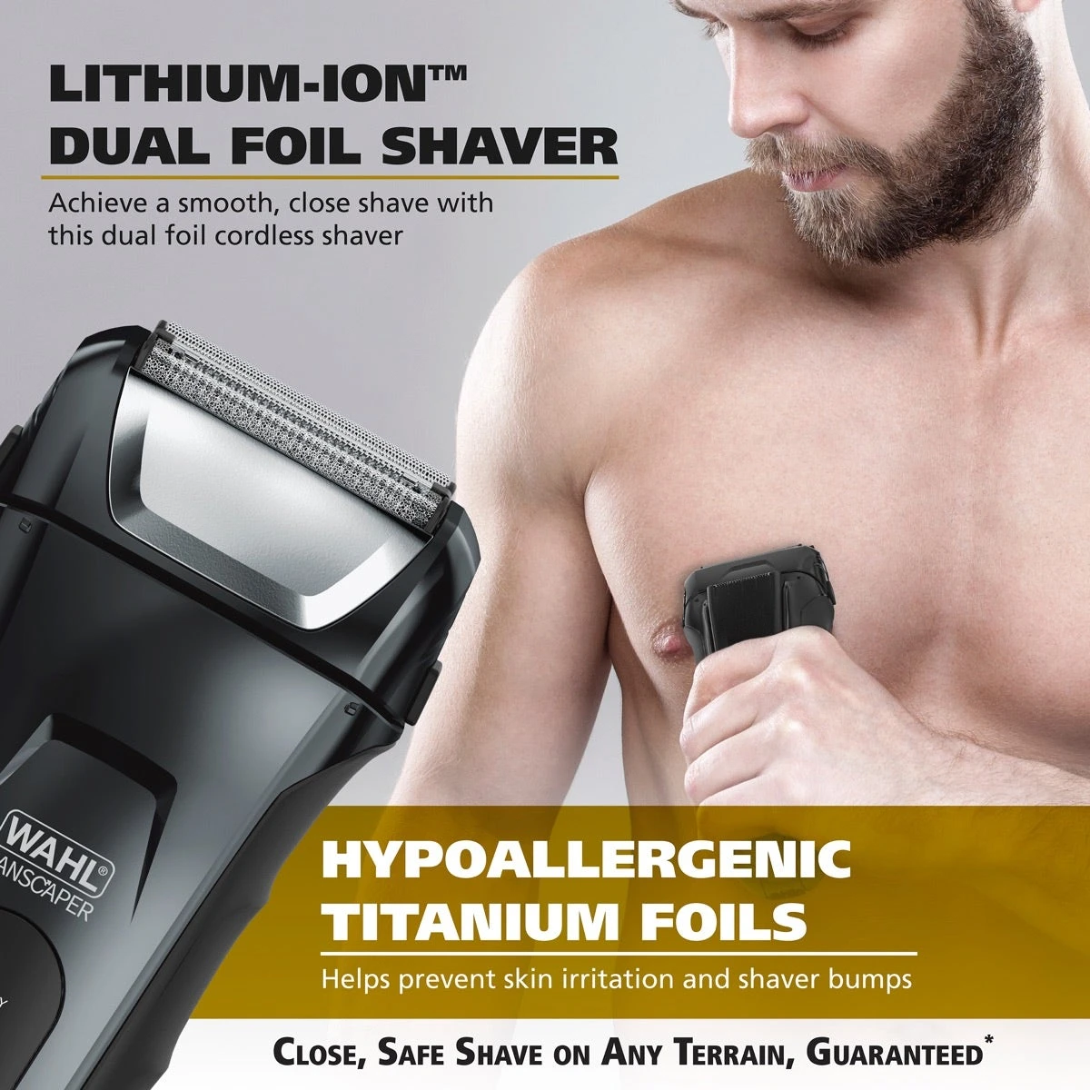 Manscaper Lithium-Ion Cordless Rechargable Foil Shaver 3 Manscaper Lithium-Ion Cordless Rechargable Foil Shaver - Image 3