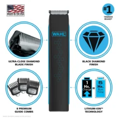 Diamond Edge Lithium-Ion Cordless Rechargeable Beard Trimmer 18 Diamond Edge Lithium-Ion Cordless Rechargeable Beard Trimmer -Wahl Usa Store 09886 600 diamond edge.pt08