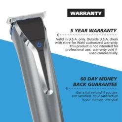 Stainless Steel Lithium-Ion +™ Cordless Rechargeable Trimmer -Wahl Usa Store 09898 stainless steel lithium ion .pt09