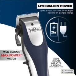 Lithium Cord/Cordless Rechargeable Clipper 13 Lithium Cord/Cordless Rechargeable Clipper -Wahl Usa Store 79470 lithium pro cordless clipper.pt05