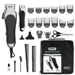 Deluxe Chrome Pro® Corded Haircutting Clipper And Cordless Battery Trimmer Kit
