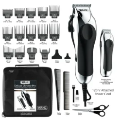 Deluxe Chrome Pro® Corded Haircutting Clipper And Cordless Battery Trimmer Kit -Wahl Usa Store 79524 5201 deluxe chrome pro amazon pt05