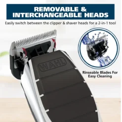 2 In 1 Cord/Cordless Rechargeable Hair Clipper & Shaver -Wahl Usa Store 79568 cordless lithium 2 in 1.pt05