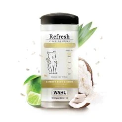 Refresh Large Cat Wipes - Coconut Lime Verbena -Wahl Usa Store wahl wipes cleaning refresh cat coconut 820017 500 hero web 1024x1024 1